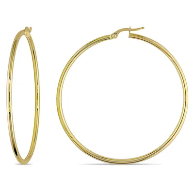 55mm Polished Hoop Earrings In 10k Yellow Gold