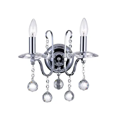 Valentina 2 Light Wall Sconce With Chrome Finish