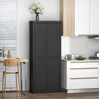 Modern Kitchen Pantry, 6-tier Shelves W/ 4 Adjustable