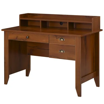3-drawer Computer Desk With Hutch