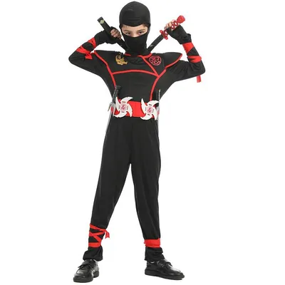 Ninja Black And Red Kids Costume