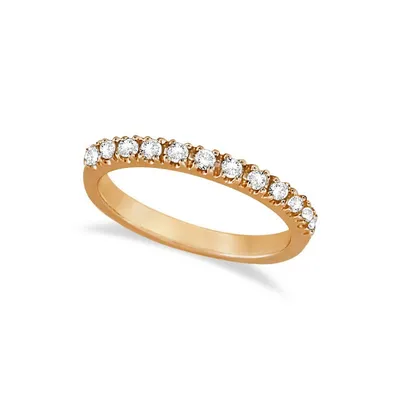 Diamond Stackable Ring Anniversary Band 14k Rose Gold (0.25ct)