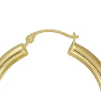 14kt 30mm Tube Yellow Gold Hoop Earrings