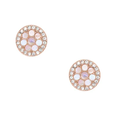 Women's Mosaic Mother-of-pearl Stud Earrings