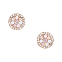 Women's Mosaic Mother-of-pearl Stud Earrings