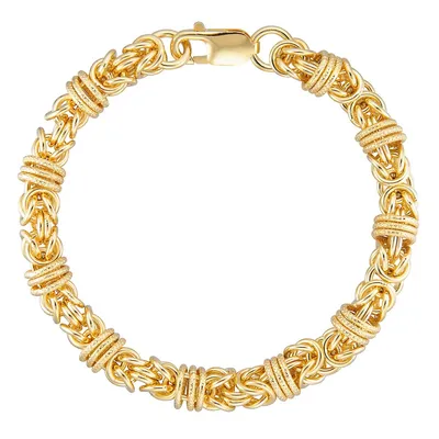 18kt Gold Plated 7.3/4 " Byzantine Bracelet