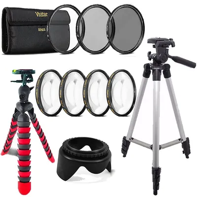 58mm Macro Filter + Uv Cpl Nd + Tripods For Canon Eos 70d 700d 1200d 1300d