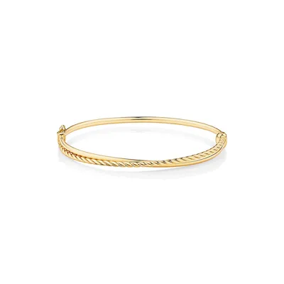 65mm Double Twist Bangle In 10kt Yellow Gold