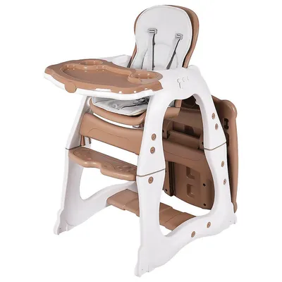 3 In 1 Baby High Chair Convertible Play Table Seat Booster Toddler Tray Coffee
