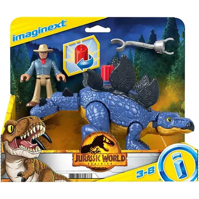 Imaginext Jurassic World Dominion Stegosaurus & Dr. Alan Grant Figure