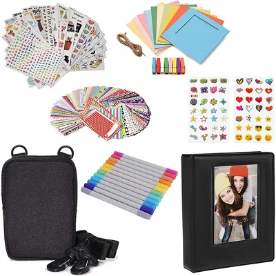 Fun Deluxe Accessory Kit For Instant 2x3 Photo Printing W/photo Album, Case, Stickers, Markers, Frames