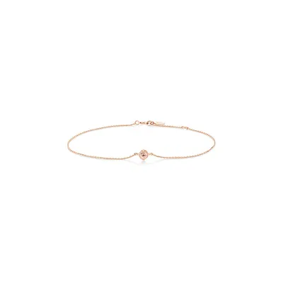Bracelet With Morganite In 10kt Rose Gold