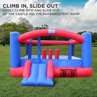 Inflatable Bounce House | Giant 12x10.5 Feet Blow-up Jump Bouncy Castle For Kids With Air Blower