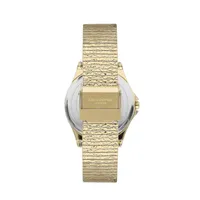 Ladies Lc07305.110 3 Hand Yellow Gold Watch With A Yellow Gold Hammered Metal Band And A Yellow Gold Dial