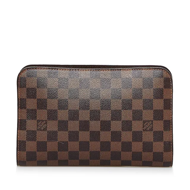 Louis Vuitton Pre-loved Damier Ebene Pochette Billets Macao