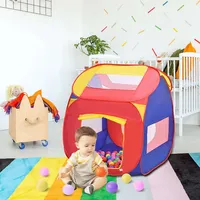 Portable Kid Baby Play House Indoor Outdoor Toy Tent Game Playhut W/ 100 Balls