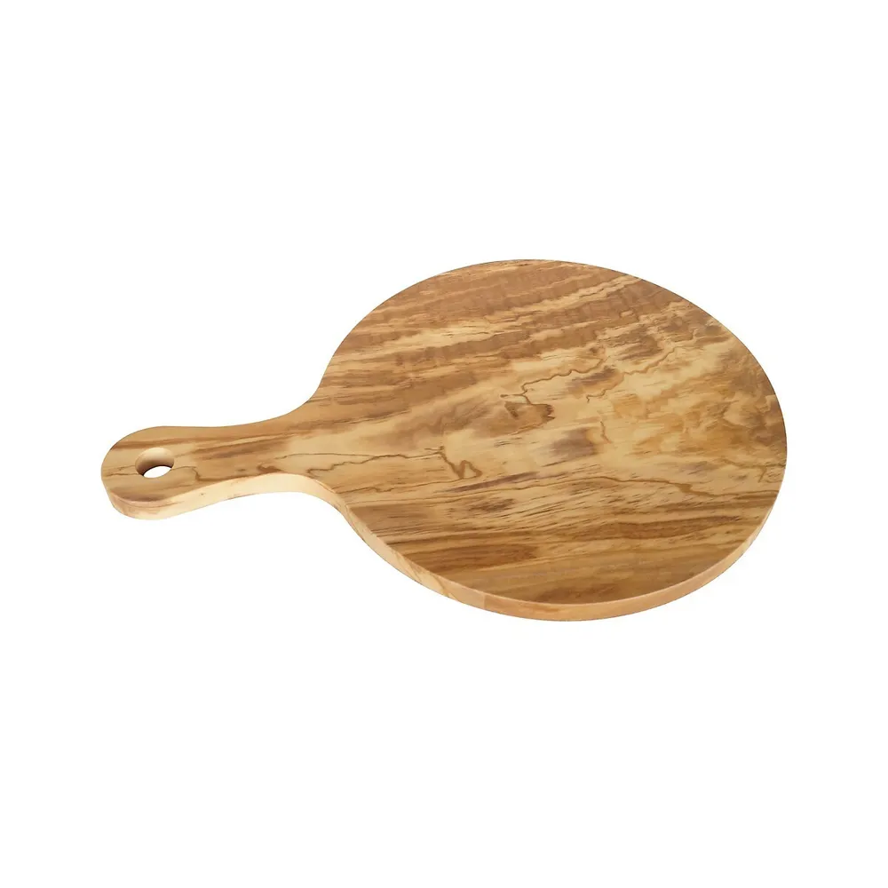 Olive Wood Round Paddle Cutting Board