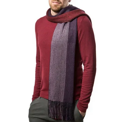 King Striped Knit Scarf