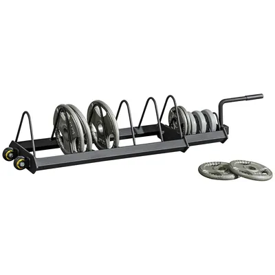 Weight Rack Horizontal Weight Plate Rack Holder With Wheels