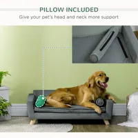 Foam Dog Couch Sofa W/ Removable Pillows, Modern Pet Bed