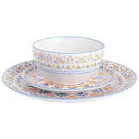12-piece Vintage Floral Porcelain Dinnerware Set, Service For 4, Round