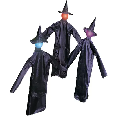 Witty Witches Light Up Lawn Décor