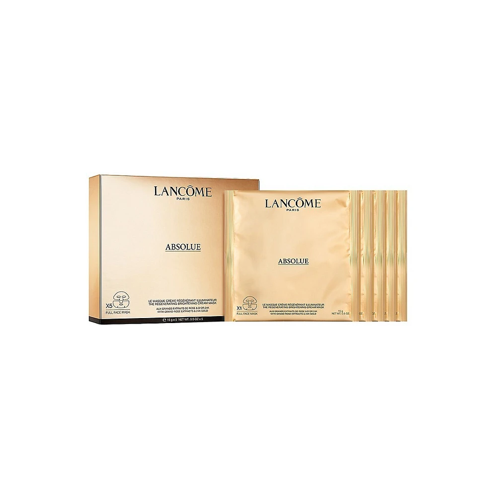 Pack of 5 Absolue The Regenerating Brightening Cream Mask with Grand Rose Extracts & 24K Gold