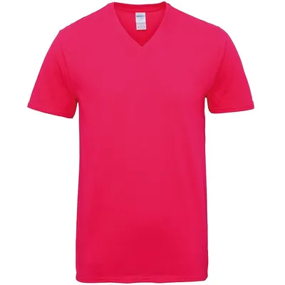Adults Unisex Short Sleeve Premium Cotton V-neck T-shirt