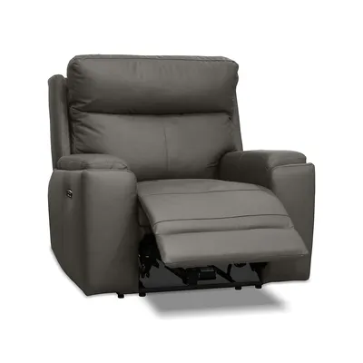 Arlo 41.3" Power Reclining Chair With Power Headrest In Leather Match