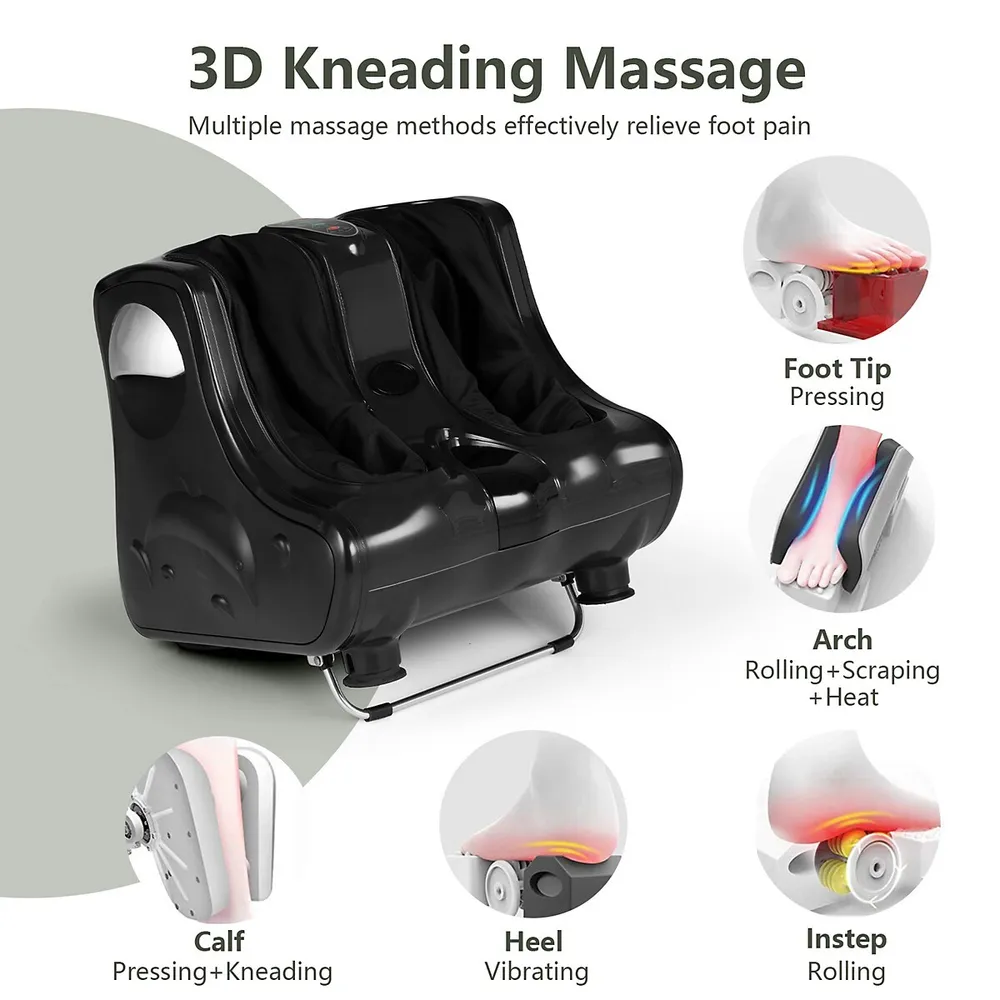 Shiatsu Foot and Calf Massager with Compression Kneading Heating and  Vibrating - Costway