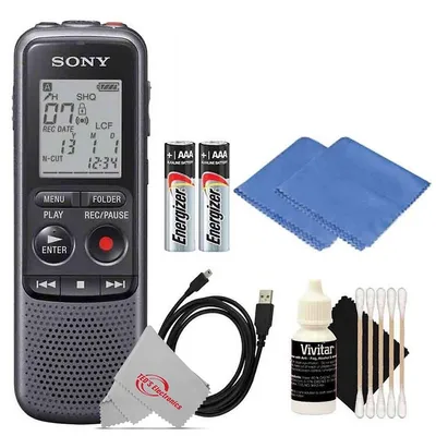 Icd-px240 Mono 4gb Digital Voice Recorder + Cleaning Cloth + 3pc Cleaning Kit