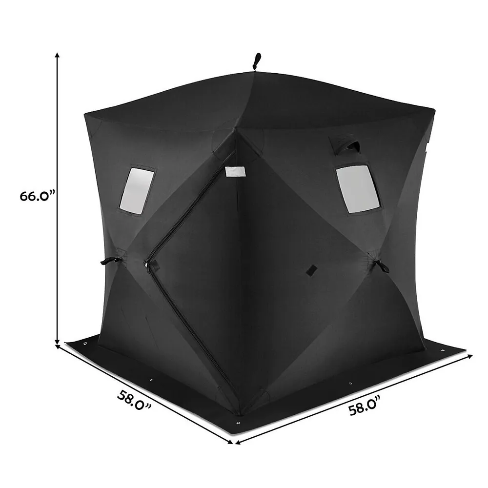 Costway 2-person Portable Pop Up Ice Shelter Fishing Tent Outdoor Fish  Equipment