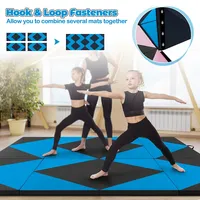 Folding Gymnastics Matpu Leather Tumbling Exercise Mat Yoga Gym