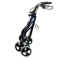 Four Wheel Walker Rollator With Fold Up Removable Back Support W/soft Padded Seat