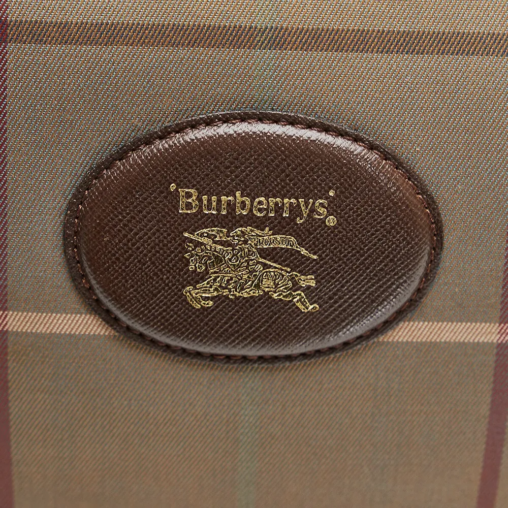 Brown Burberry Calf Leather Boston
