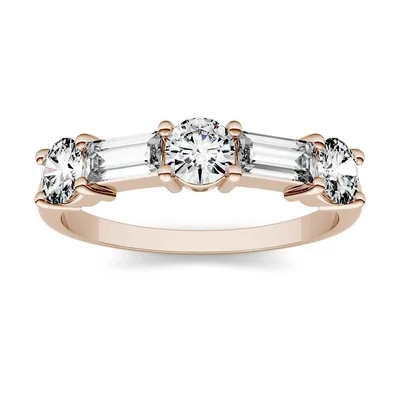 14k Rose Gold & 1.15 Ct. T.w. Created Moissanite Stackable Band