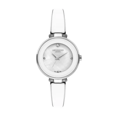 Ladies Lc07412.320 3 Hand Silver Watch With A White Metal Band And A White Dial