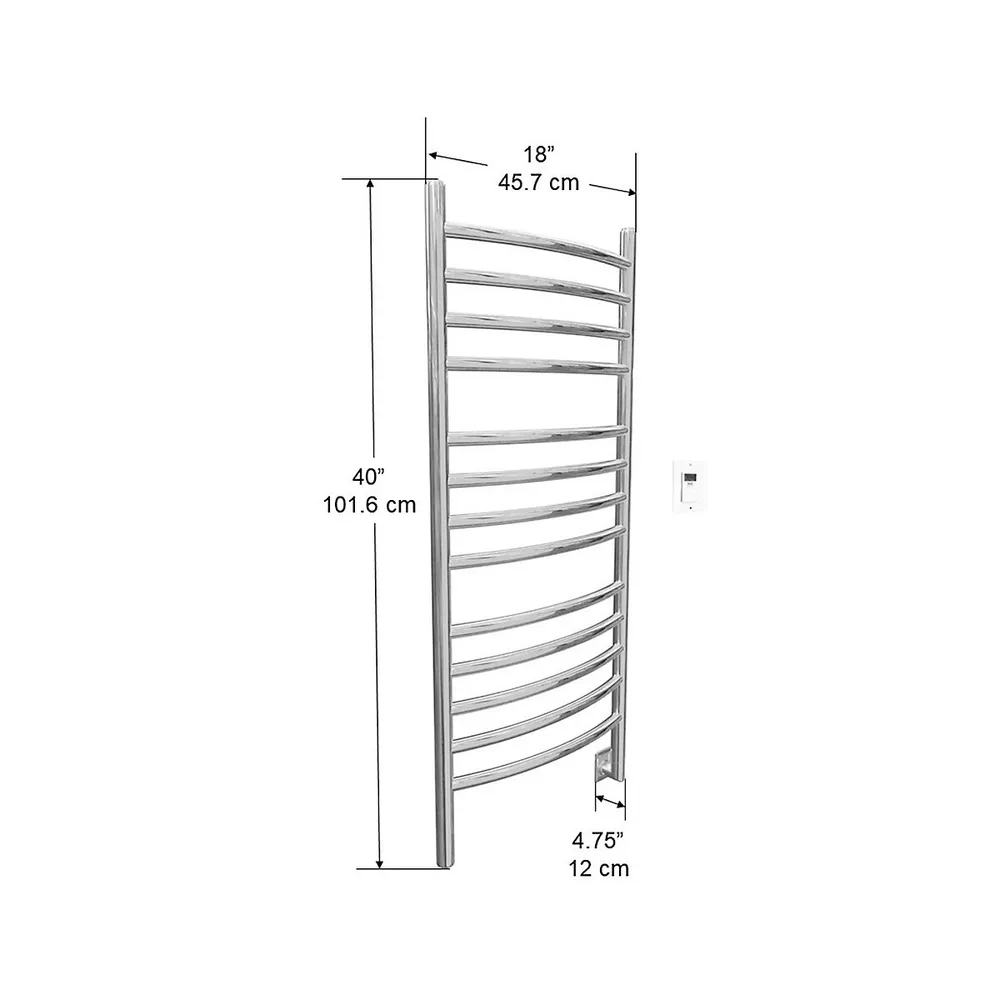 Costway 145W Electric Towel Warmer Wall Mounted Heated Drying Rack