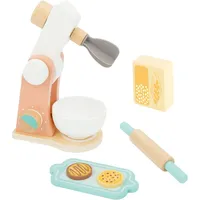 Wooden Stand Mixer Playset - 7pcs - Play Kitchen Toy For Pretend Baking With Accessories, Ages 3+