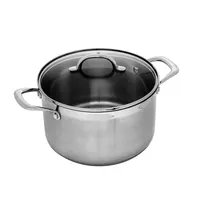 6.4 Qt 9.5 Inch (6l 24cm) Premium Stainless Steel Induction Dutch Oven With Lid