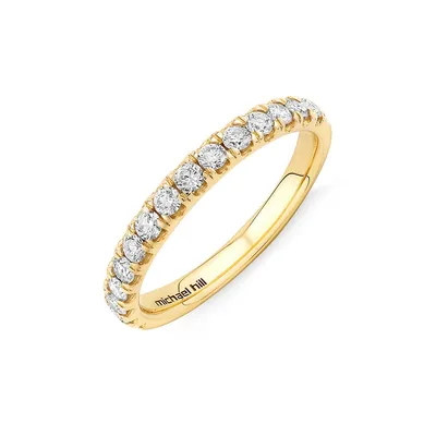 0.50 Carat Tw Claw Set Diamond Ring In 18kt Yellow Gold
