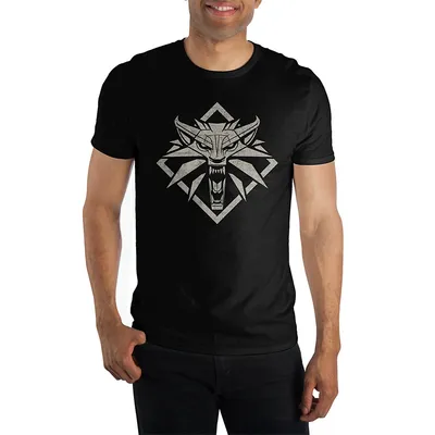 The Witcher Wolf Logo Black T-shirt