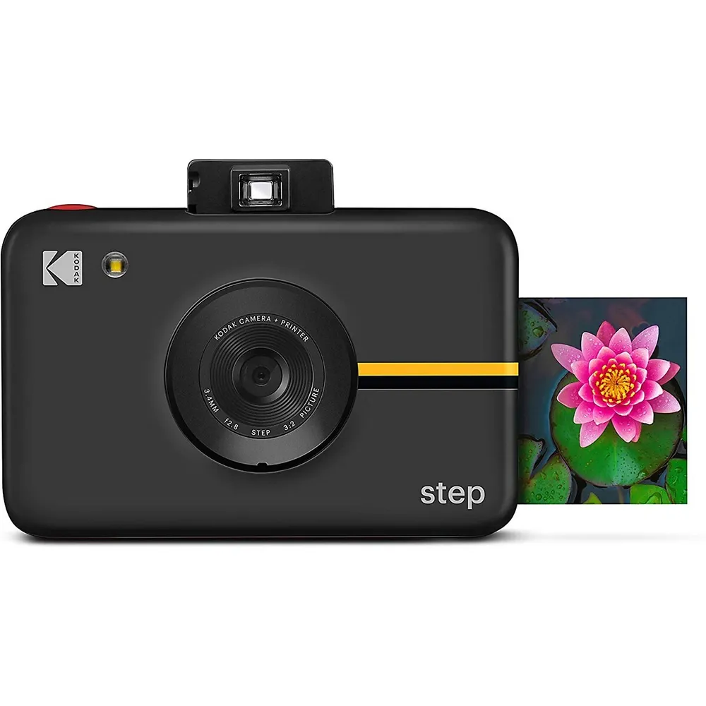 KODAK Step Instant Color Photo Printer with Bluetooth/NFC, Zink Technology  & KODAK App for iOS & Android (Pink) Prints 2x3” Sticky-Back Photos.