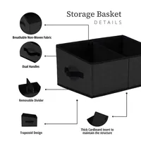 Trapezoid Storage Bins With Removable Divider