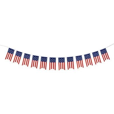 9.75' Americana Usa Flag Swallowtail Hanging Wall Banner