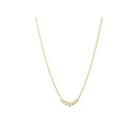 Necklace With 0.25 Carat Tw Of Diamonds In 18kt Yellow Gold