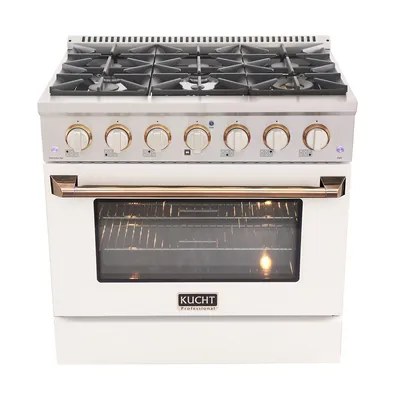 Kucht Gemstone 48 in. 6.7 Cu. ft. Dual Fuel Range Propane GAS with Sealed Burners & Griddle/Grill in Titanium Stainless Steel