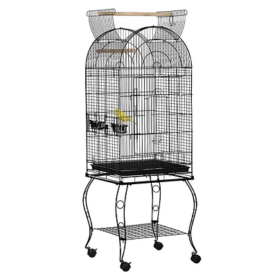 60" Bird Cage With Openable Top For Cockatie, Sun Conure