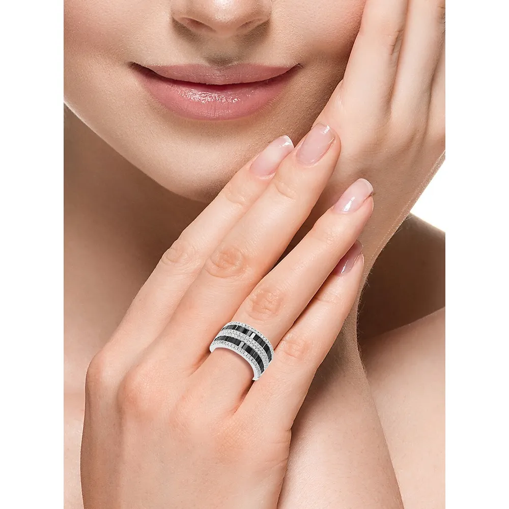 Black Diamond Baguette Ring