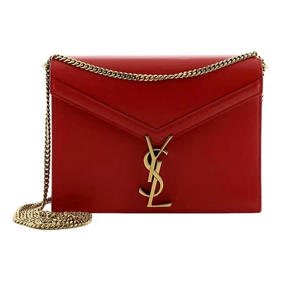 Cassandra Red Leather Medium Shoulder Bag